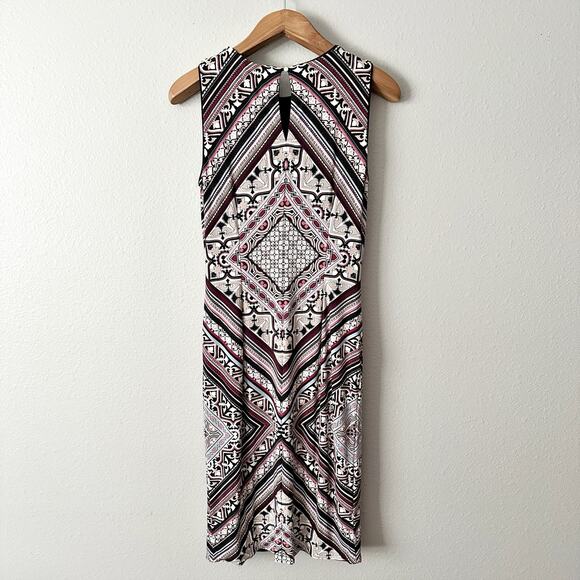 WHBM Reversible Sleeveless Midi Sheath‎ Scarf Print Dress women's size medium - Picture 7 of 14